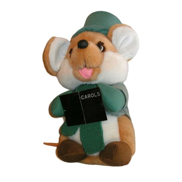 Applause Plush Mouse 1988 Caroler Vintage Medium Size 11" CUTE - Picture 1 of 9